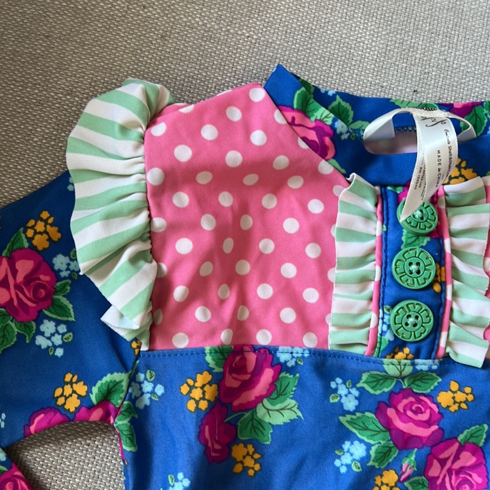 Matilda Jane Floral Rash Guard Size 2 - Picture 4 of 5
